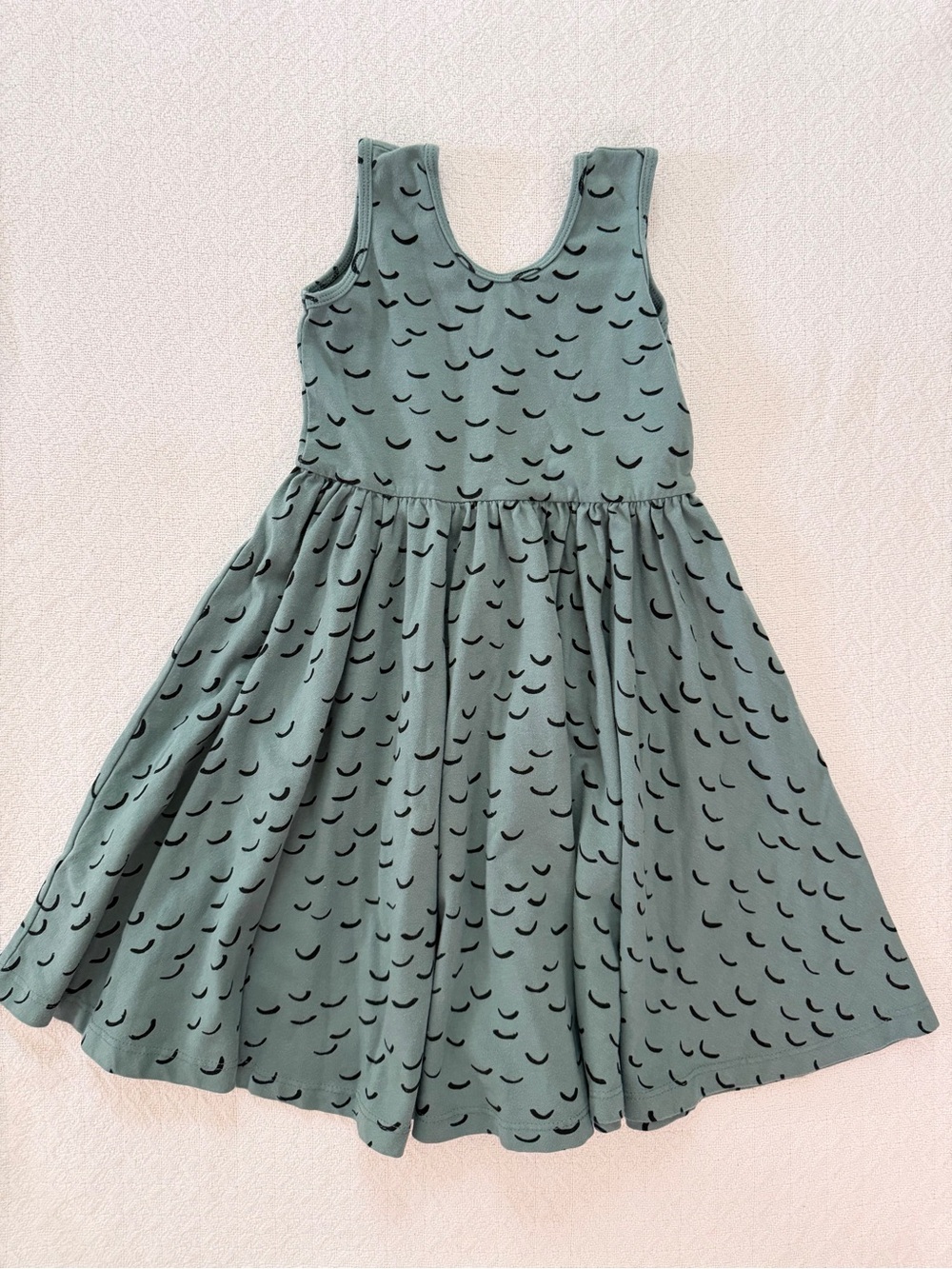 Alice + Ames Teal Patterned Sleeveless Twirl Dress